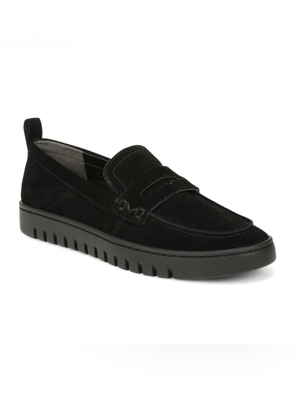 Vionic Uptown Penny Loafers Women's Size 6 Black Suede Comfort Shoes